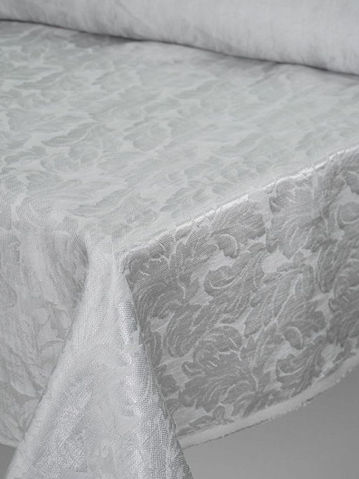 Лен с вискозой жаккард Севилья цв.серый металлик, ш.1.6м, лен-48%, вискоза-52%, 160гр/м.кв - Купава фото 4