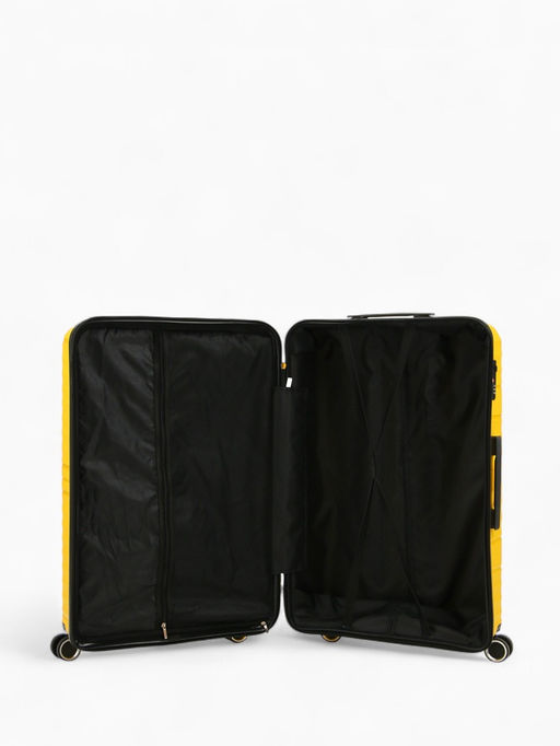 Чемодан на колёсах большой 111 л (L), на молнии, кодовый замок, 4 колеса, жёлтый