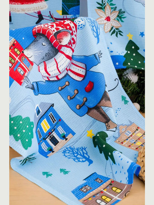 Полотенце вафельное Зимний день р.45*60 - Domtrik фото 5