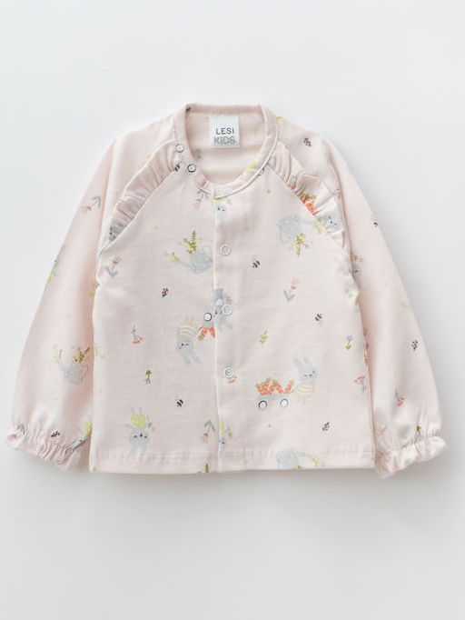 Кофта ясельная для девочки, бел/роз - Lesi kids фото 13