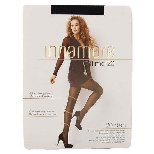 Цена за 2 шт. Колготки женские INNAMORE Ottima 20 den, цвет чёрный (nero), размер 4