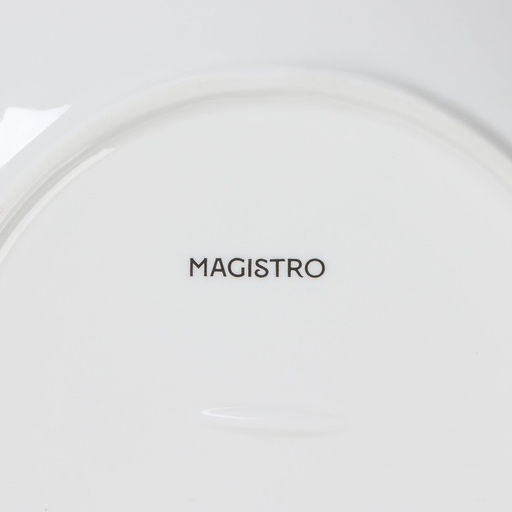 Тарелка фарфоровая обеденная Magistro Цветок, d=19 см, цвет белый  фото 5