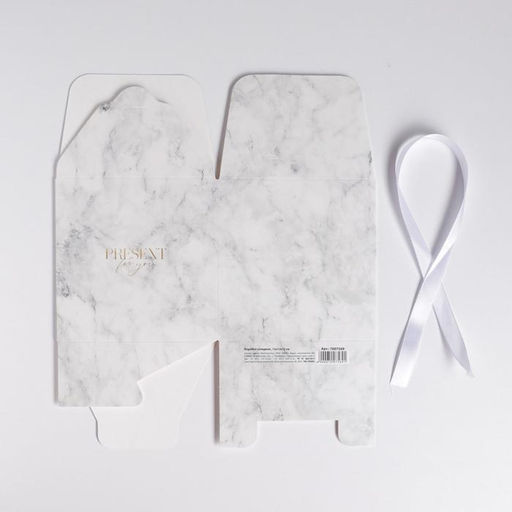 Цена за 3 шт. Коробка подарочная складная, упаковка, «Мрамор», 12 х 12 х 12 см