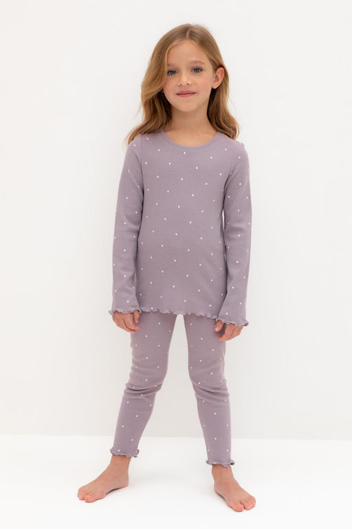 К 1618/морской туман,мини сердечки пижама для дев