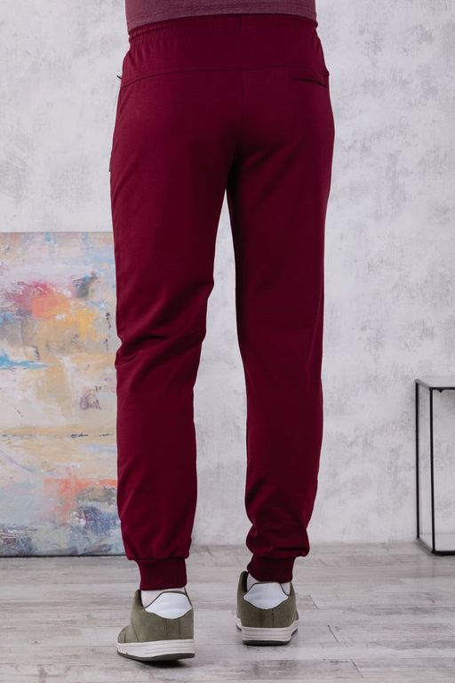 Брюки спортивные 
 3.MM104A-бордовый