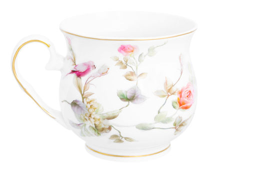 Кружка 480 мл 13,5*10*9 см Певчие птички бочонок, NEW BONE CHINA - Elan gallery фото 5