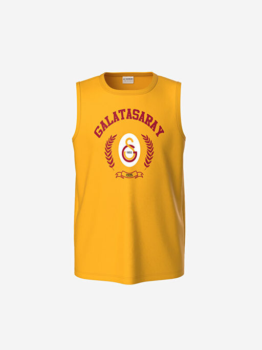 Bisiklet Yaka Galatasaray Bask?l? Erkek ?ocuk Atlet ve Deniz ?ortu - Waikiki фото 2