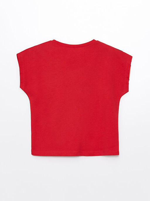 Bisiklet Yaka K?sa Kollu Minnie Mouse Bask?l? K?z Bebek Ti??rt - Waikiki фото 2