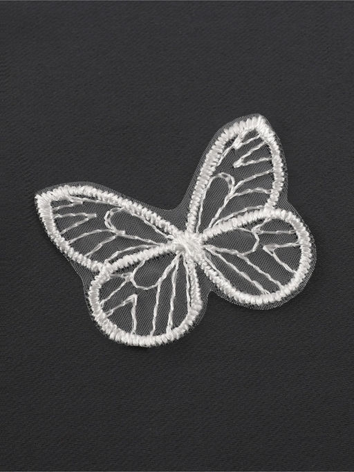 Цена за 2 шт. Аппликация для одежды «Бабочка», текстильная, 3.5×4 см, 10 шт., белая