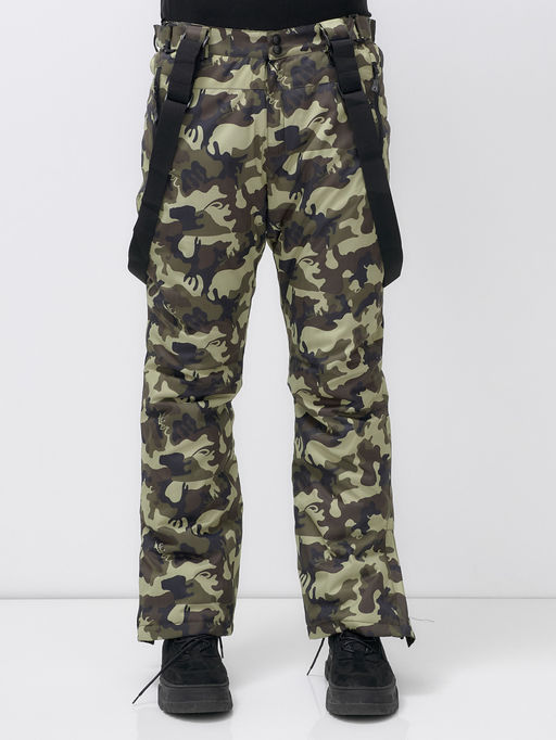 Полукомбинезон утепленный мужской зимний горнолыжный коричневого цвета 2405K - Mtforce фото 11