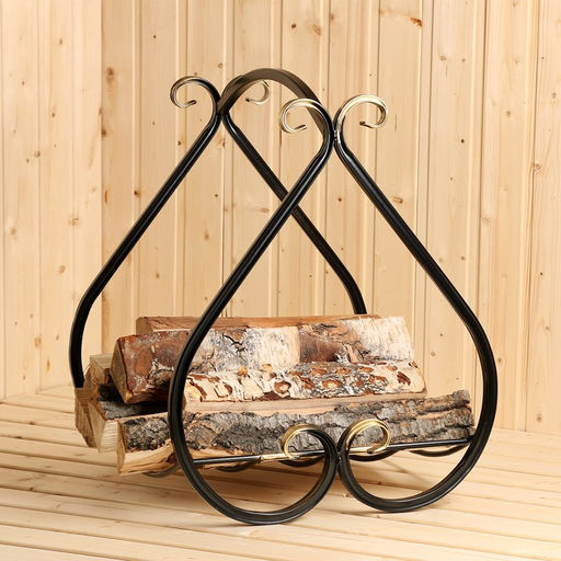 Дровница «Корзинка», 54×41×46 см, металл, чёрная