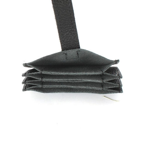 Обложка пропуск/карточка/проездной Croco-фк-1008 натуральная кожа черный флотер (40) 255802  фото 3