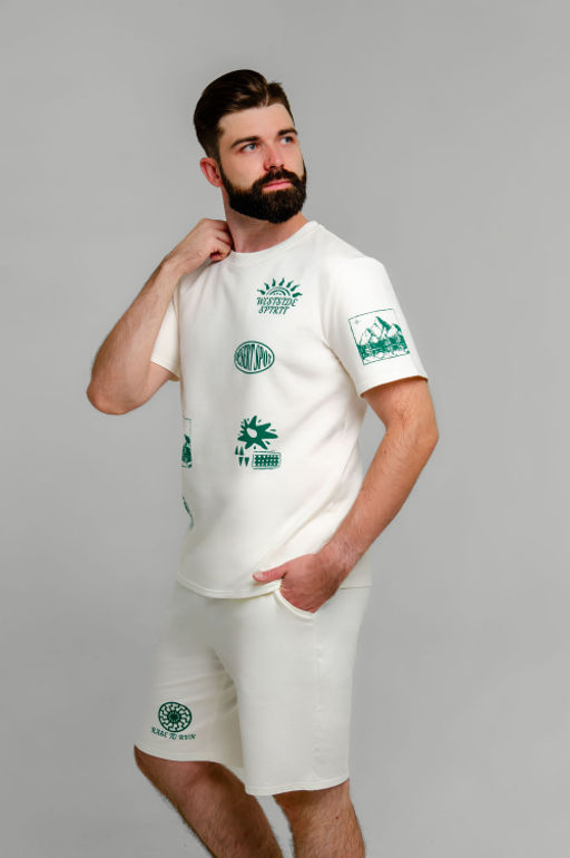 Арт. 63610 Комплект с шортами мужской 48-56 (5 шт) Цвет:верх-молочный, низ-молочный - Идеал фото 12