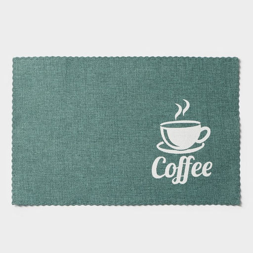 Салфетки сервировочные на стол Доляна Coffee, 4 шт., 44×29 см, бирюзовые