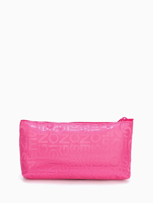Цена за 2 шт. Косметичка-пенал на молнии, маленькая, с рисунком Буквы, малиновая - Simaland фото 2