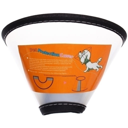 Цена за 4 шт. Воротник ветеринарный на липучках "ЛЮБИМЫЙ БРО", окружность шеи 14-17см, диаметр 30,4см (пакет)