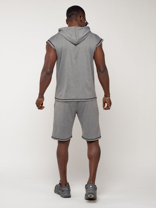 Спортивный костюм летний мужской светло-серого цвета 2265SS - FUYOUKAI фото 7