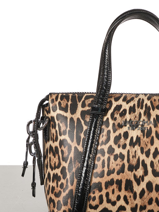 LACCOMA сумка Y2066-4-леопард матовый натуральная кожа полиэстер  фото 5
