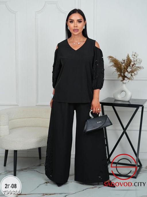 нарядный костюм кофта и штаны широкие - Bruno фото 2