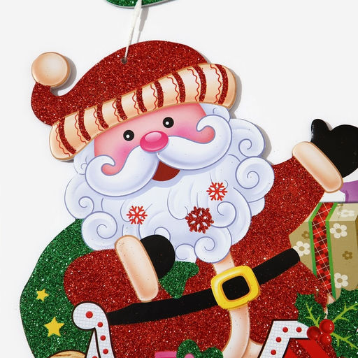 Новогоднее украшение настенное Дед мороз на санках, подвеска, 43,5х30,5 см - Simaland фото 4