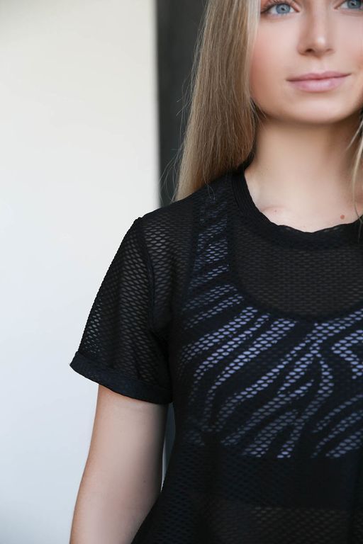 Футболка T-shirt mesh Black - Mansen фото 3