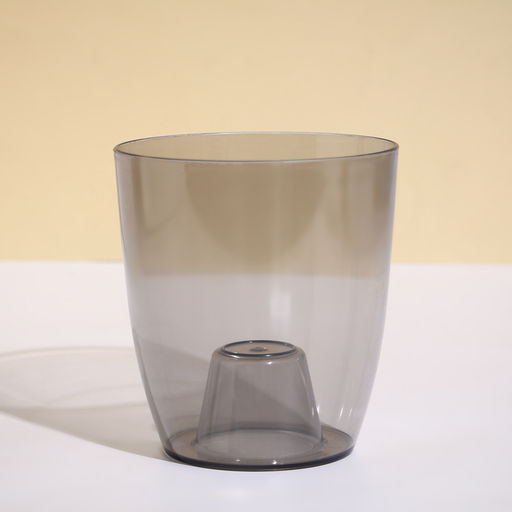 Горшок для орхидей, 2 л, 14,8 × 16,2 см, круглый, пластик, прозрачно-серый