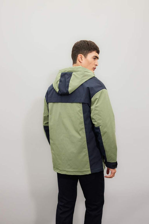 Пальто обычного кроя с капюшоном - Defacto фото 4