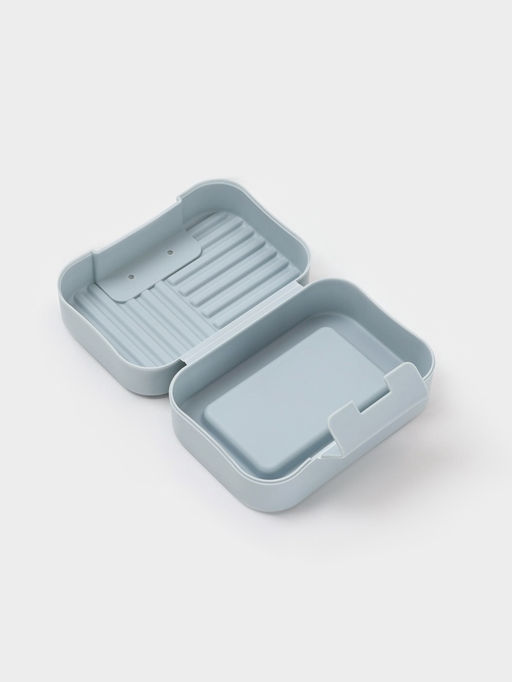 Цена за 2 шт. Мыльница дорожная "Лайн", цвет серый