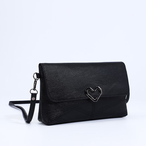 Сумка-клатч на магните, длинный ремень, цвет чёрный - Simaland фото 3