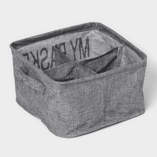 Органайзер для хранения белья Доляна My Basket, 4 ячейки, 202012 см, серый  фото 5