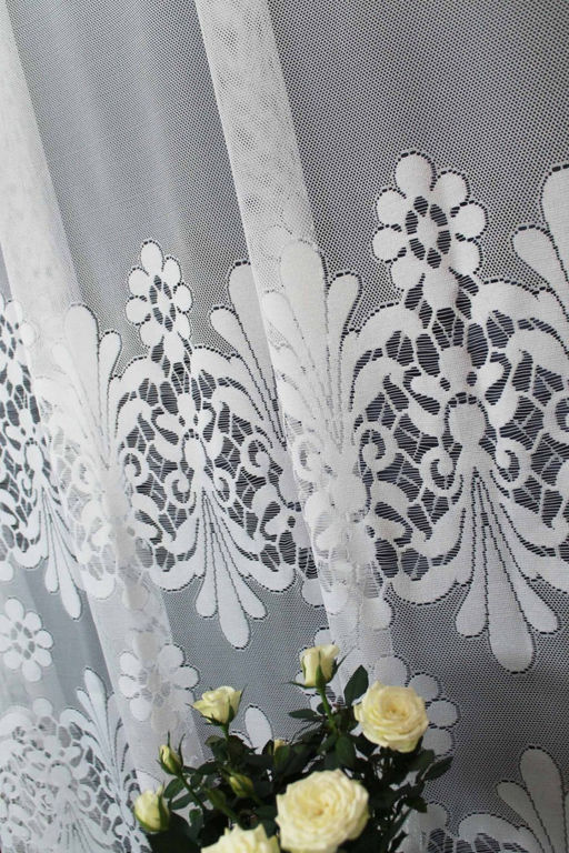Готовые шторы арт. 623740/140, FAMA (Фама), занавеска, цвет белоснежный, высота 140 см, ширина 200 см, пошита на шторной ленте