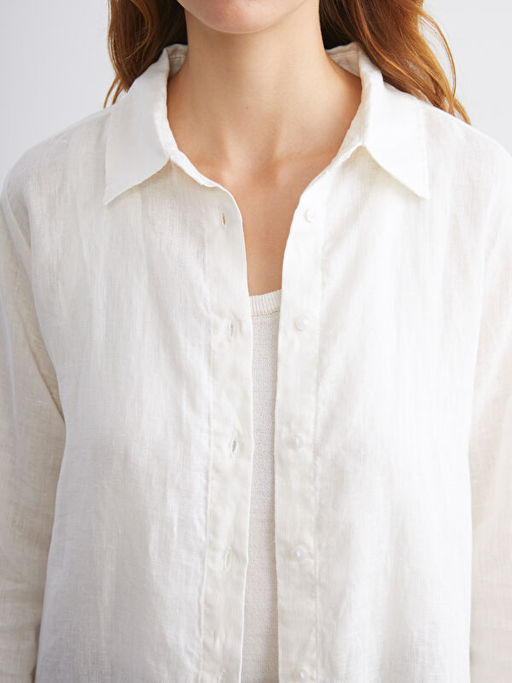 %100 Keten Kad?n G?mlek