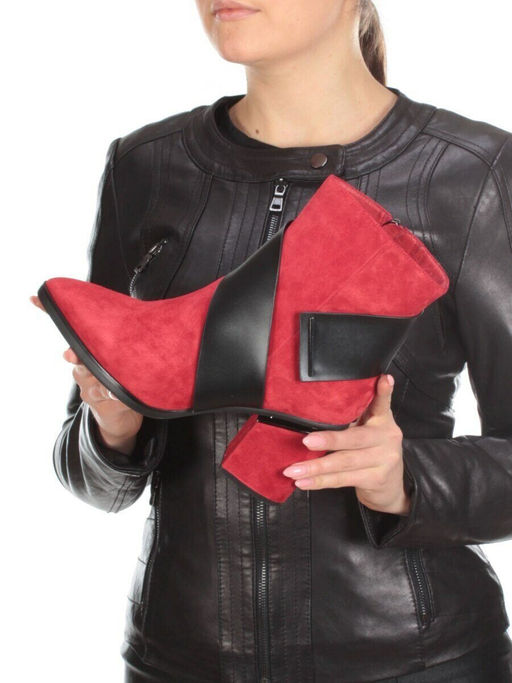 04-A331W-766VB RED Ботинки зимние женские (натуральная замша, натуральный мех)