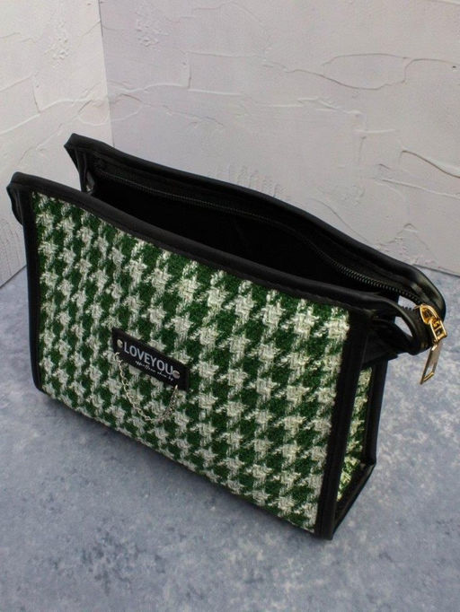 Косметичка "Love you", green (16х21х7 см)
