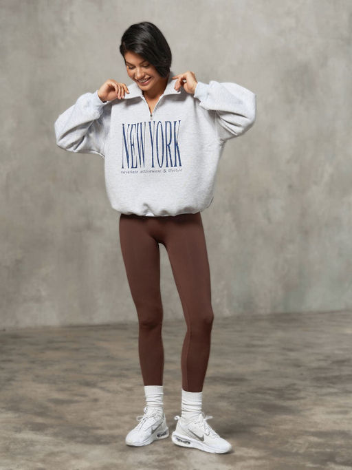 Утепленный свитшот-поло на молнии - NEVERLATE фото 5