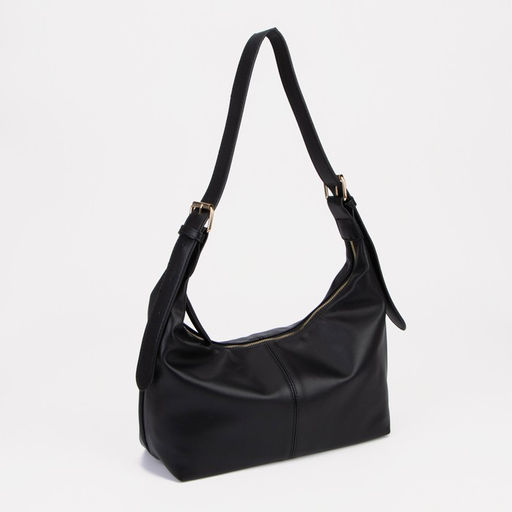 Сумка-мешок, отдел на молнии, регулируемый ремень, цвет чёрный - Simaland фото 2