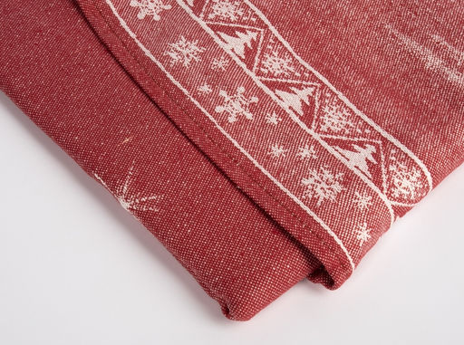 07с24- ЯК Скатерть D-178 "Рождество" цв. красный