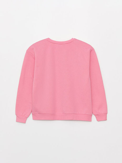 Bisiklet Yaka Bask?l? Uzun Kollu K?z ?ocuk Sweatshirt - Waikiki фото 2