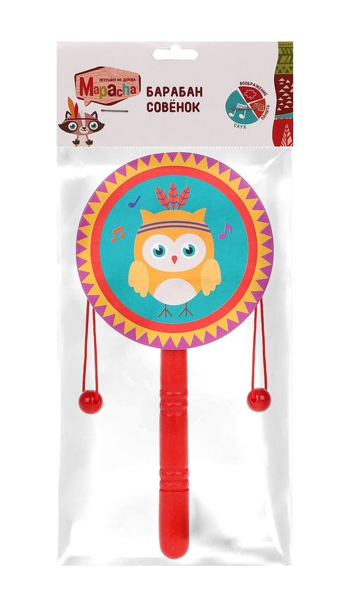 MAPACHA. 76860 Барабан на палочке "Совушка"