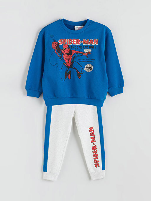 Spider-Man Bask?l? Erkek ?ocuk Sweatshirt ve E?ofman Alt 2li