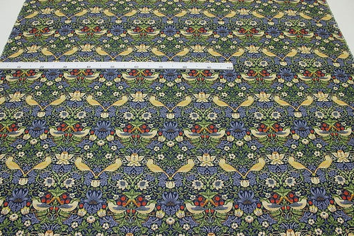 Перкаль Премиум (Digital) "Райские птички" (крупный рисунок) цв.синий, ш.1.45м, хл-100%