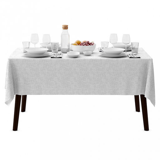 Скатерть 120х145см "Лен", длина стола до 105см, на 4 персоны, рогожка 186г/м2, хлопок 100%, упаковка классическая 28х41см, "Домашняя мода" (Россия)