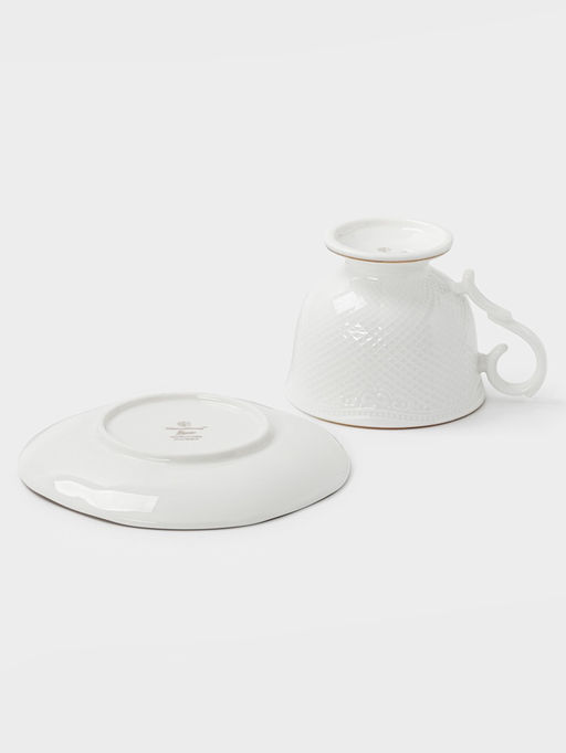 Чайная пара WY Empire, чашка 250 мл, блюдце d=10.4 см, фарфор, белая