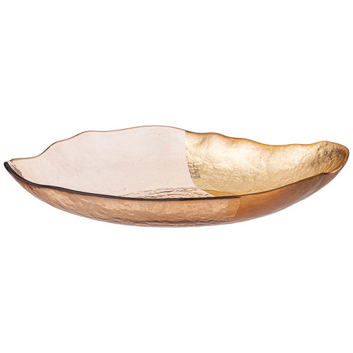 Блюдо Bronco Bohemia Amber овальное 34×19 см