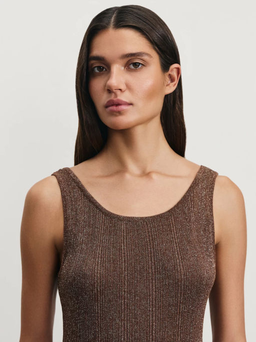 Майка из вискозы с люрексом / Zarina  фото 6