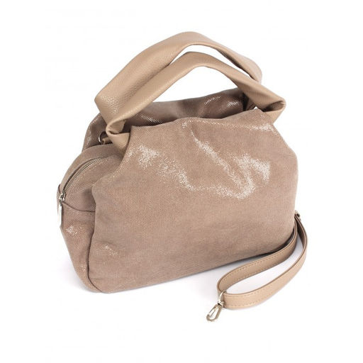 Сумка женская натуральная кожа ADEL-318/ММ (отделка ИСК/КОЖА) . 1 отд, плечевой ремень, капучино 263330