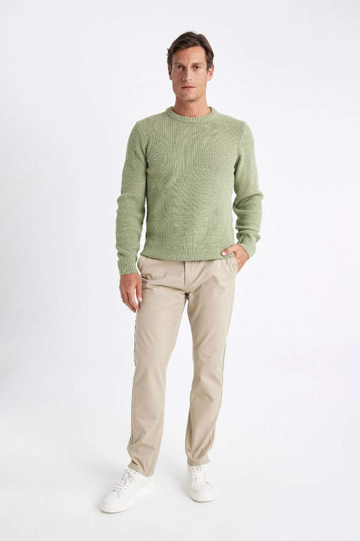 Прямые брюки-чинос из парусины - Defacto фото 3