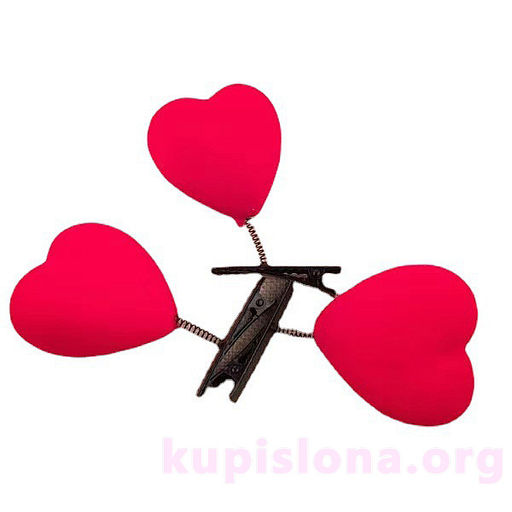 Заколка для волос Red heart - Купи слона фото 2