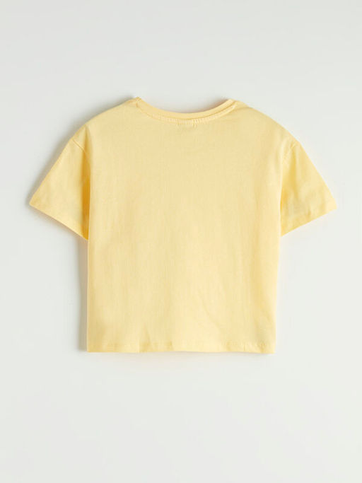 Bisiklet Yaka Fisto Detayl? K?z ?ocuk Ti??rt