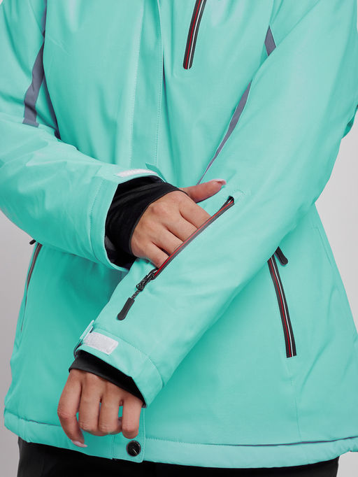 Горнолыжный костюм женский зимний бирюзового цвета 03350Br